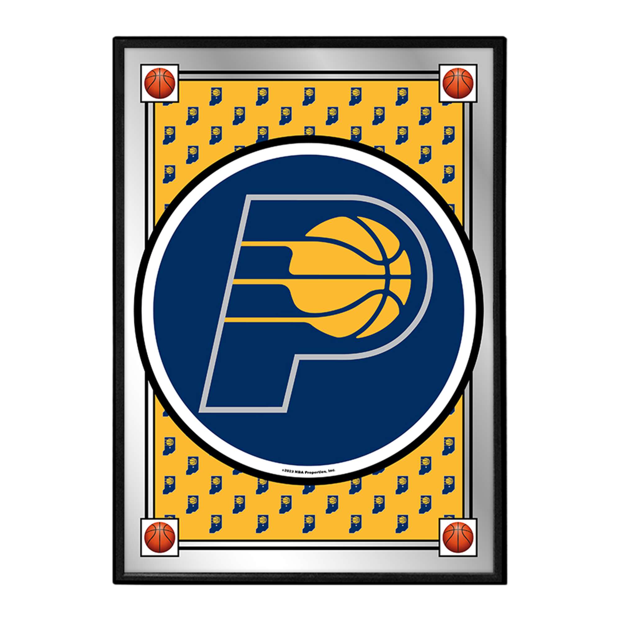 Indiana Pacers: Team Spirit - Framed Mirrored Wall Sign