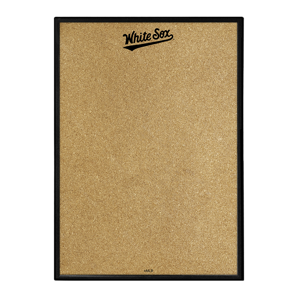 Chicago White Sox Wordmark - Framed Corkboard  