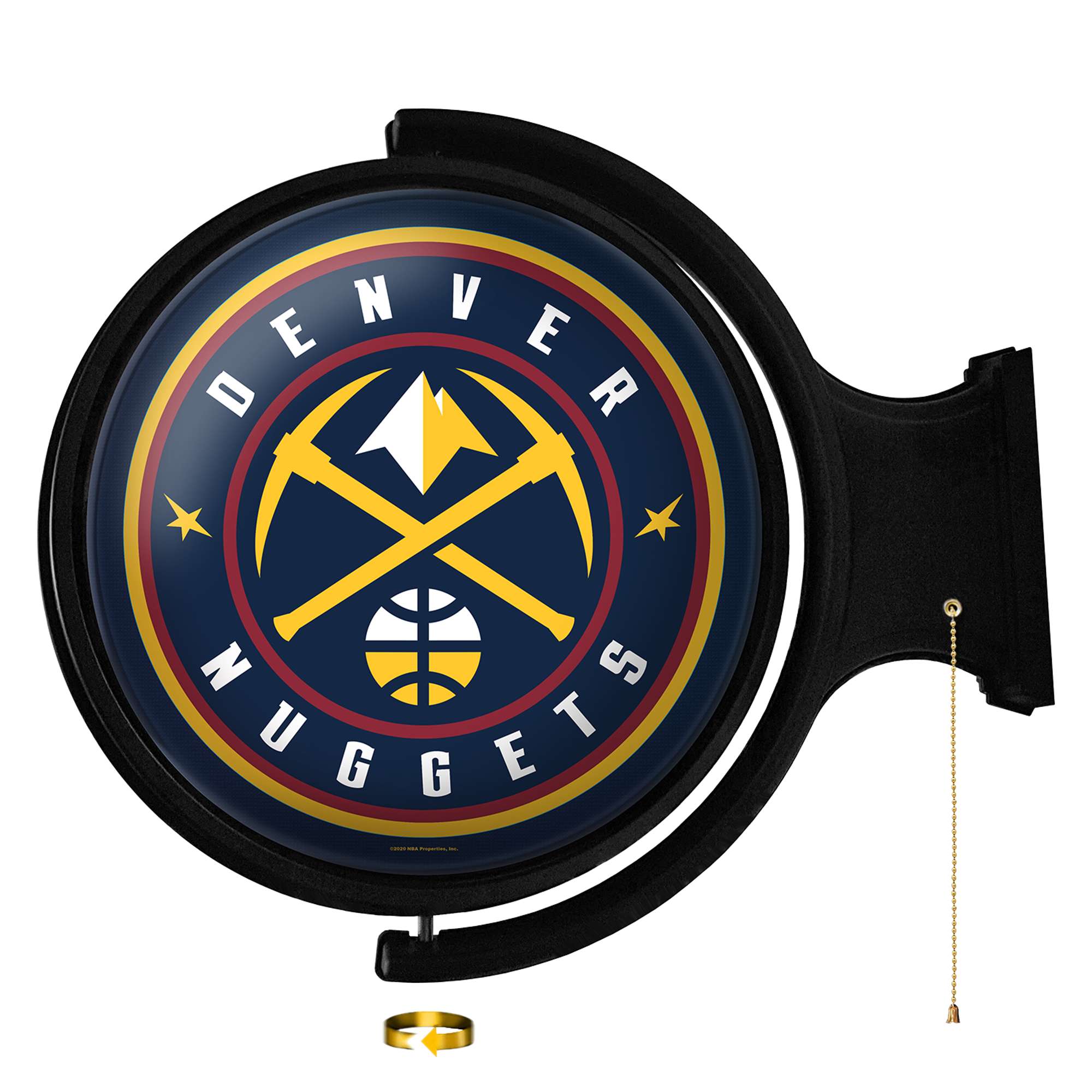 Denver Nuggets: Original Round Rotating Lighted Wall Sign
