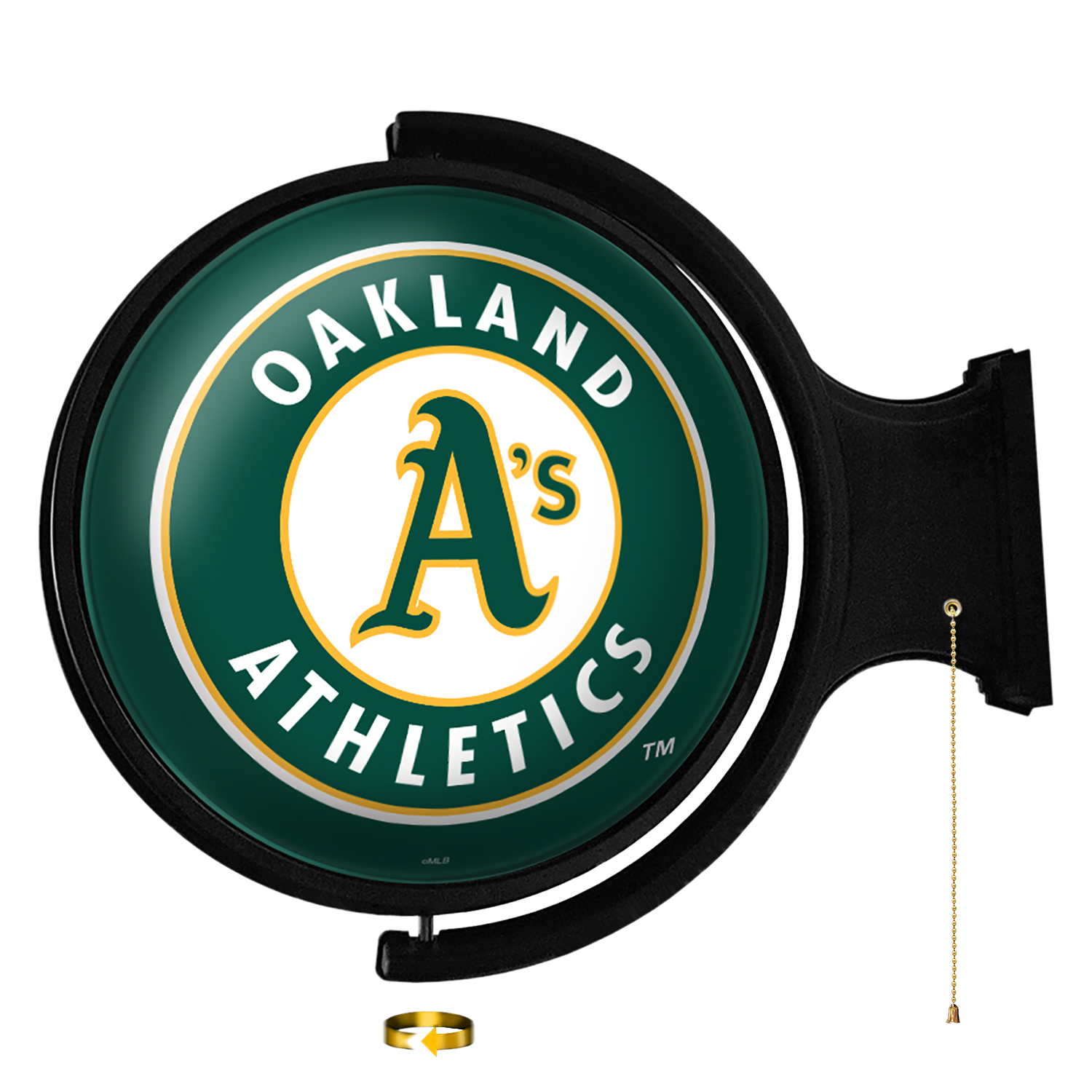Oakland Athletics Original Round Rotating Lighted Wall Sign  