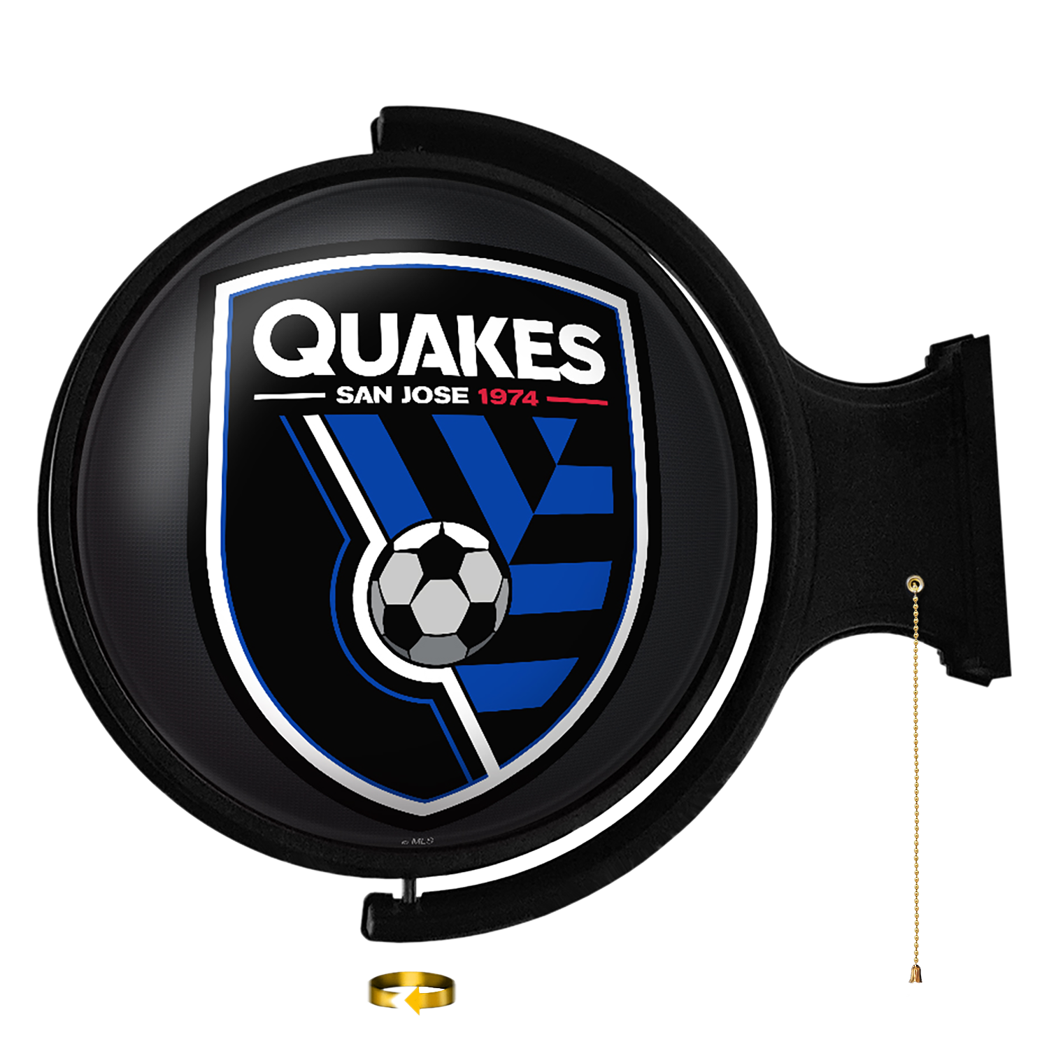 San Jose Earthquakes: Original Round Rotating Lighted Wall Sign