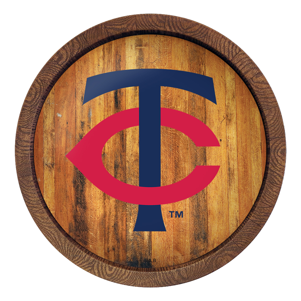 Minnesota Twins Logo - "Faux" Barrel Top Sign  