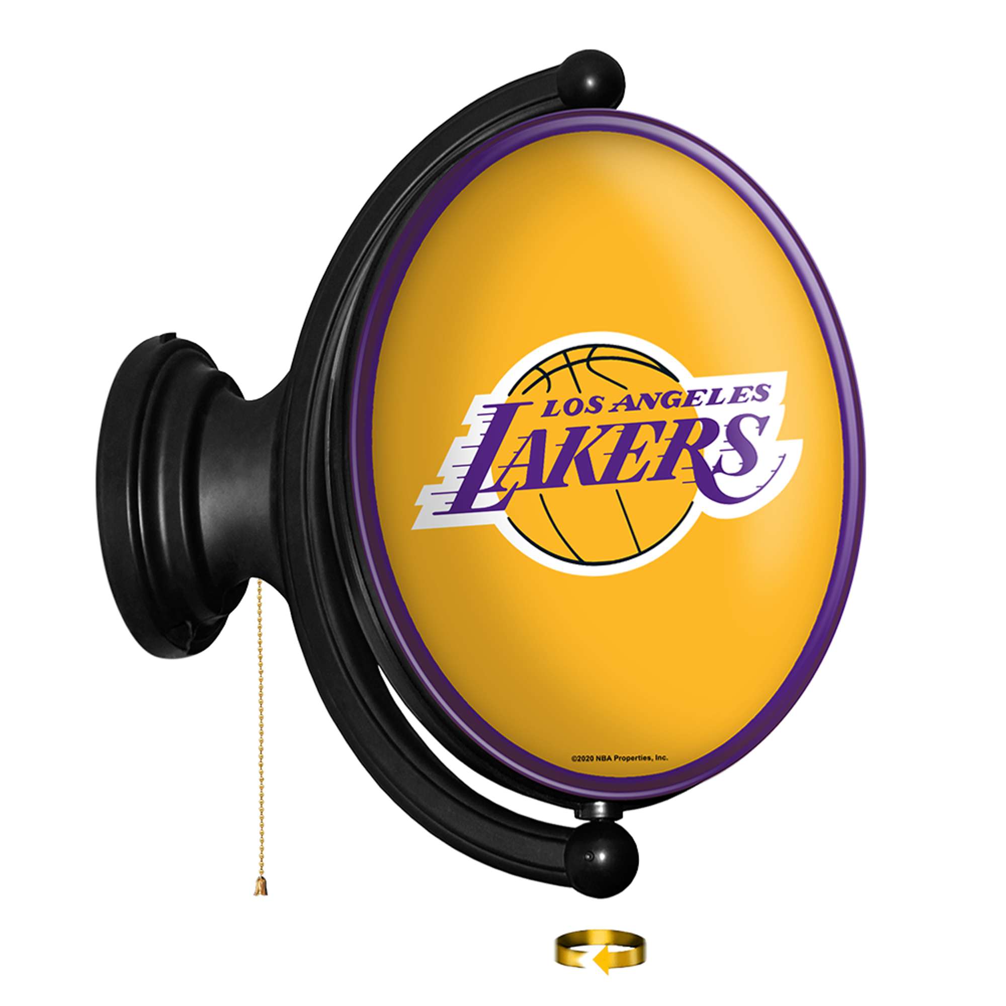 Los Angeles Lakers: Original Oval Rotating Lighted Wall Sign