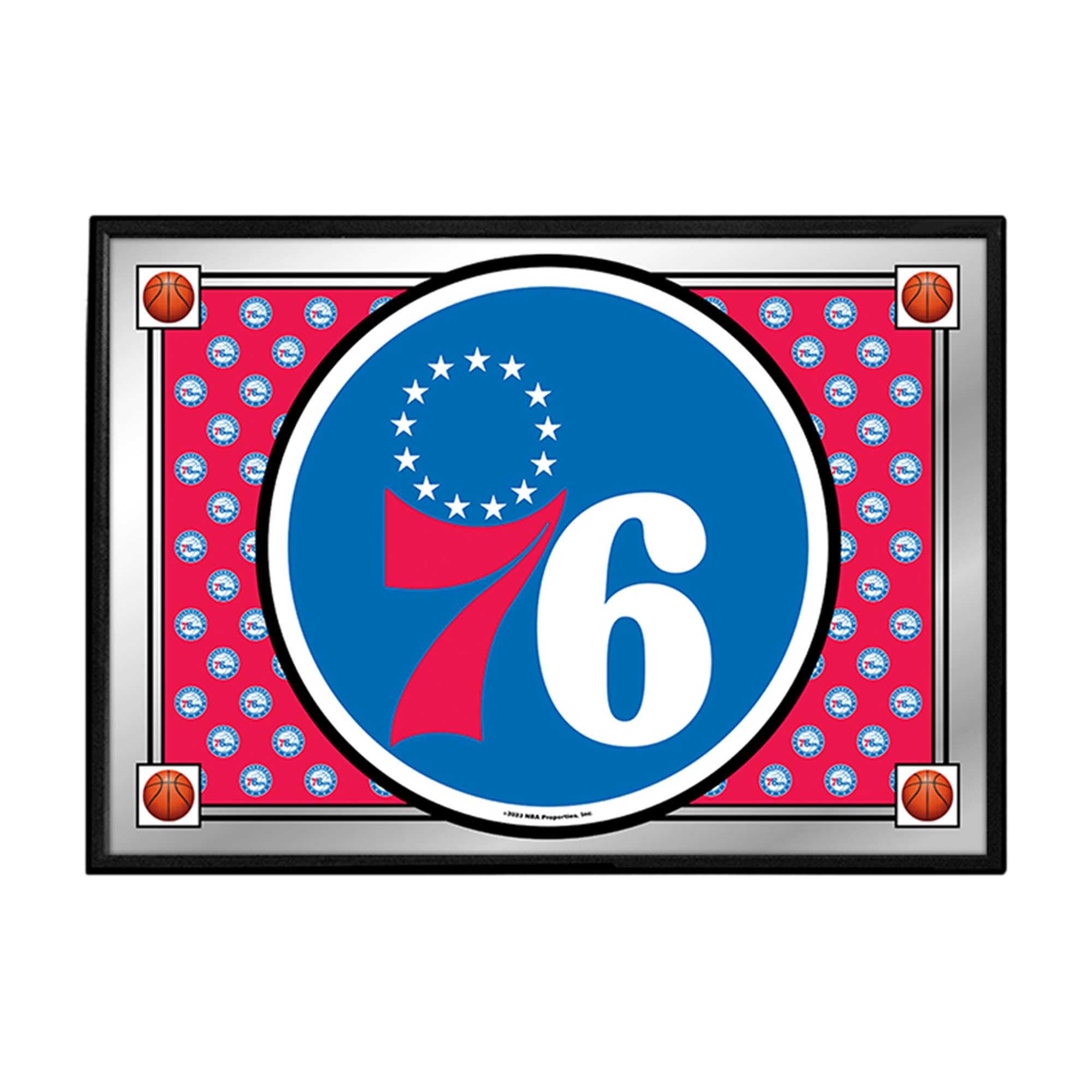 Philadelphia 76ers: Team Spirit - Framed Mirrored Wall Sign