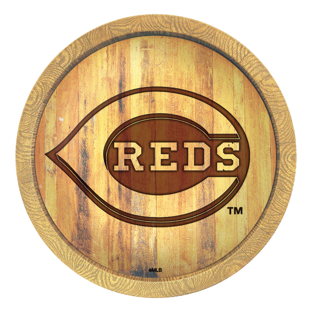 Cincinnati Reds Branded "Faux" Barrel Top Sign  