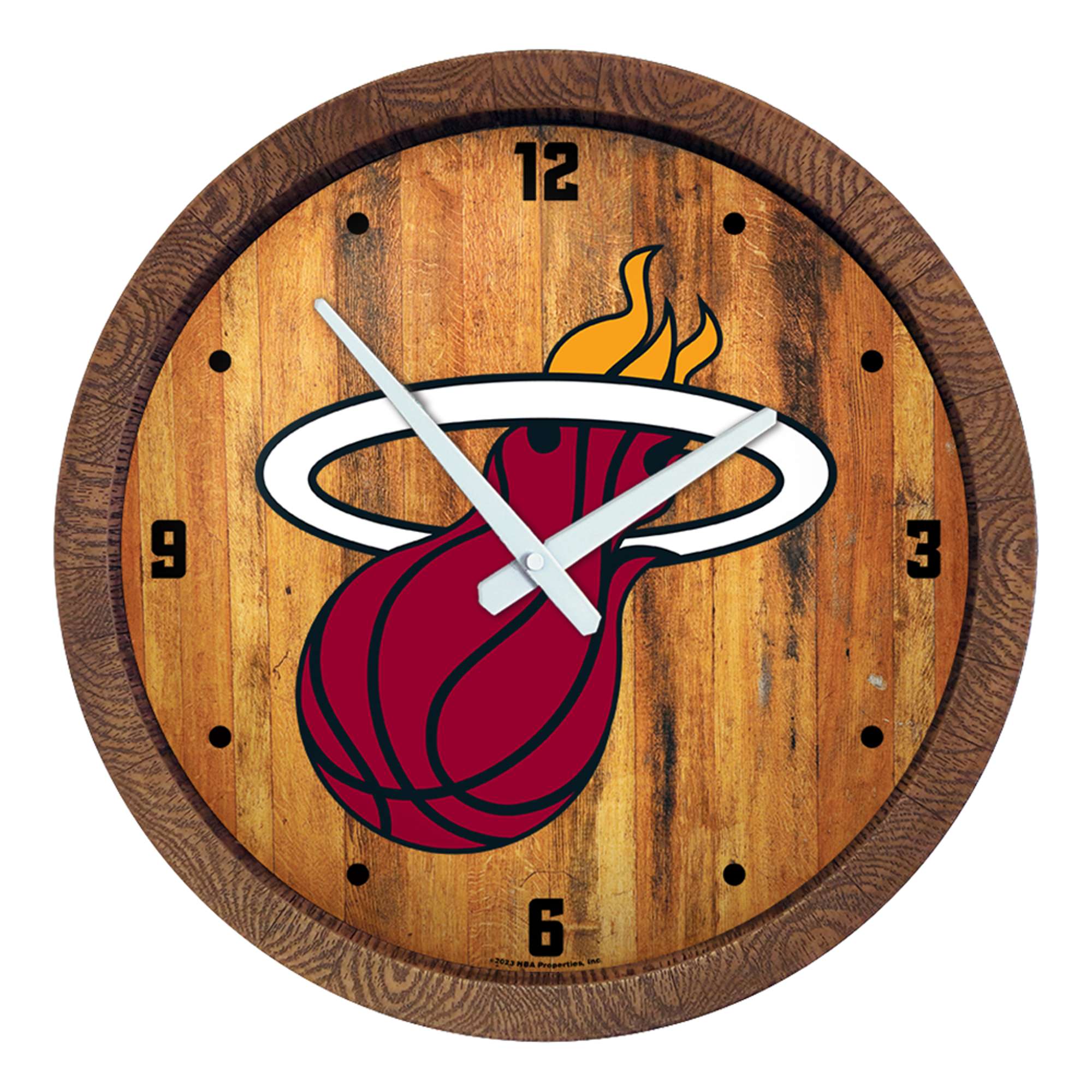 Miami Heat: "Faux" Barrel Top Clock    