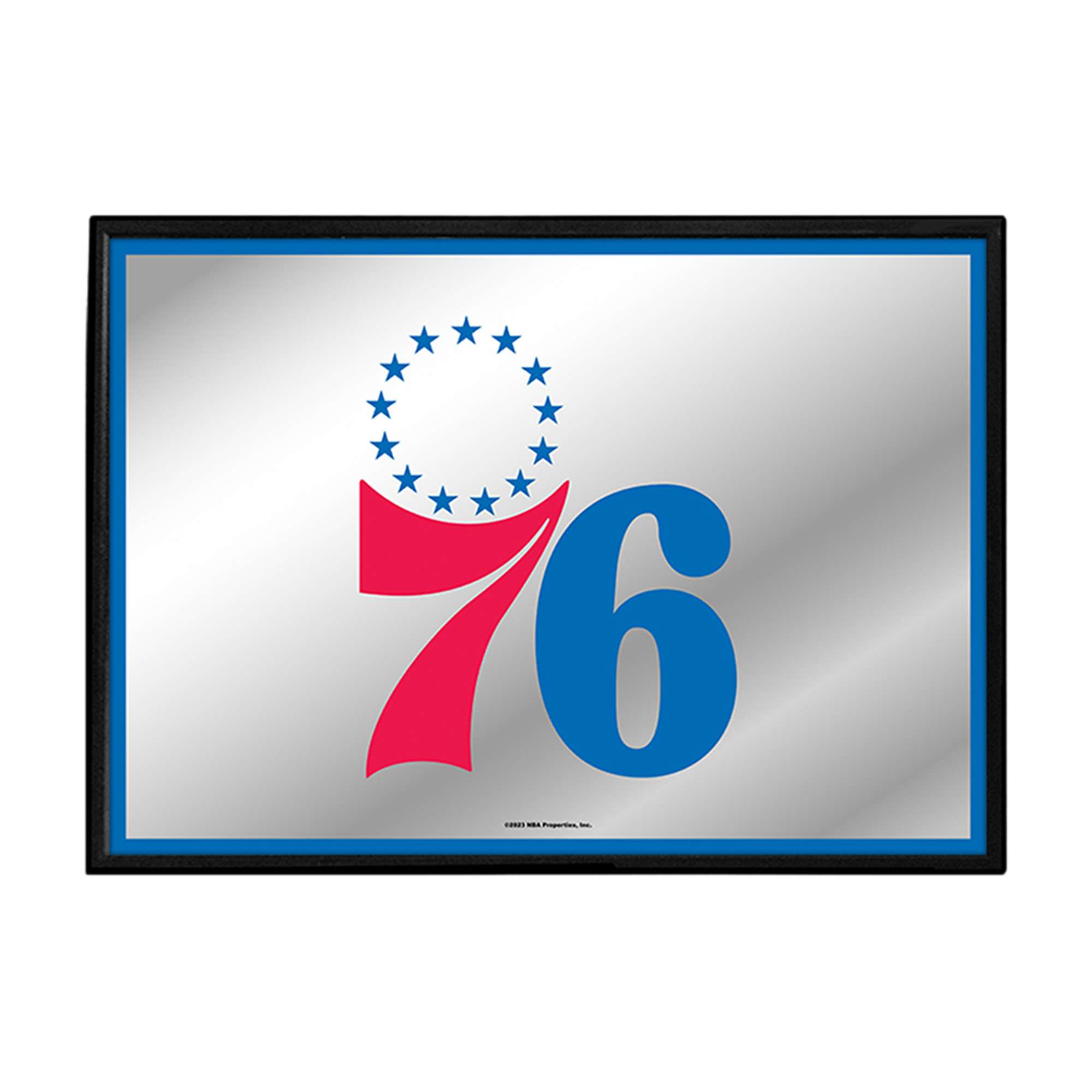Philadelphia 76ers: Framed Mirrored Wall Sign