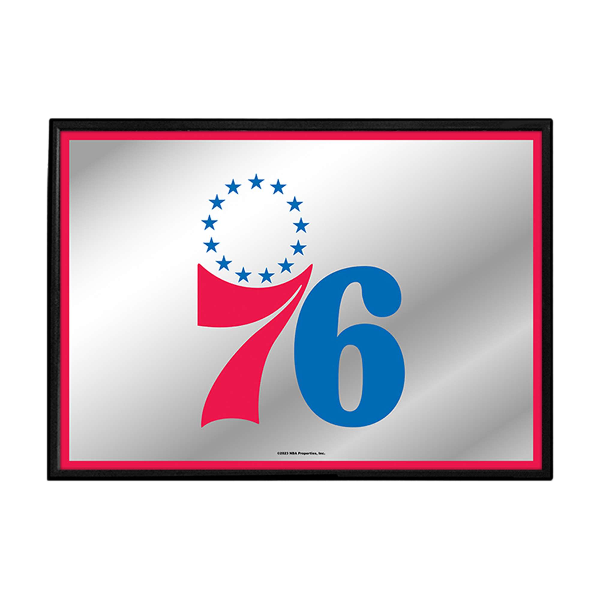 Philadelphia 76ers: Framed Mirrored Wall Sign
