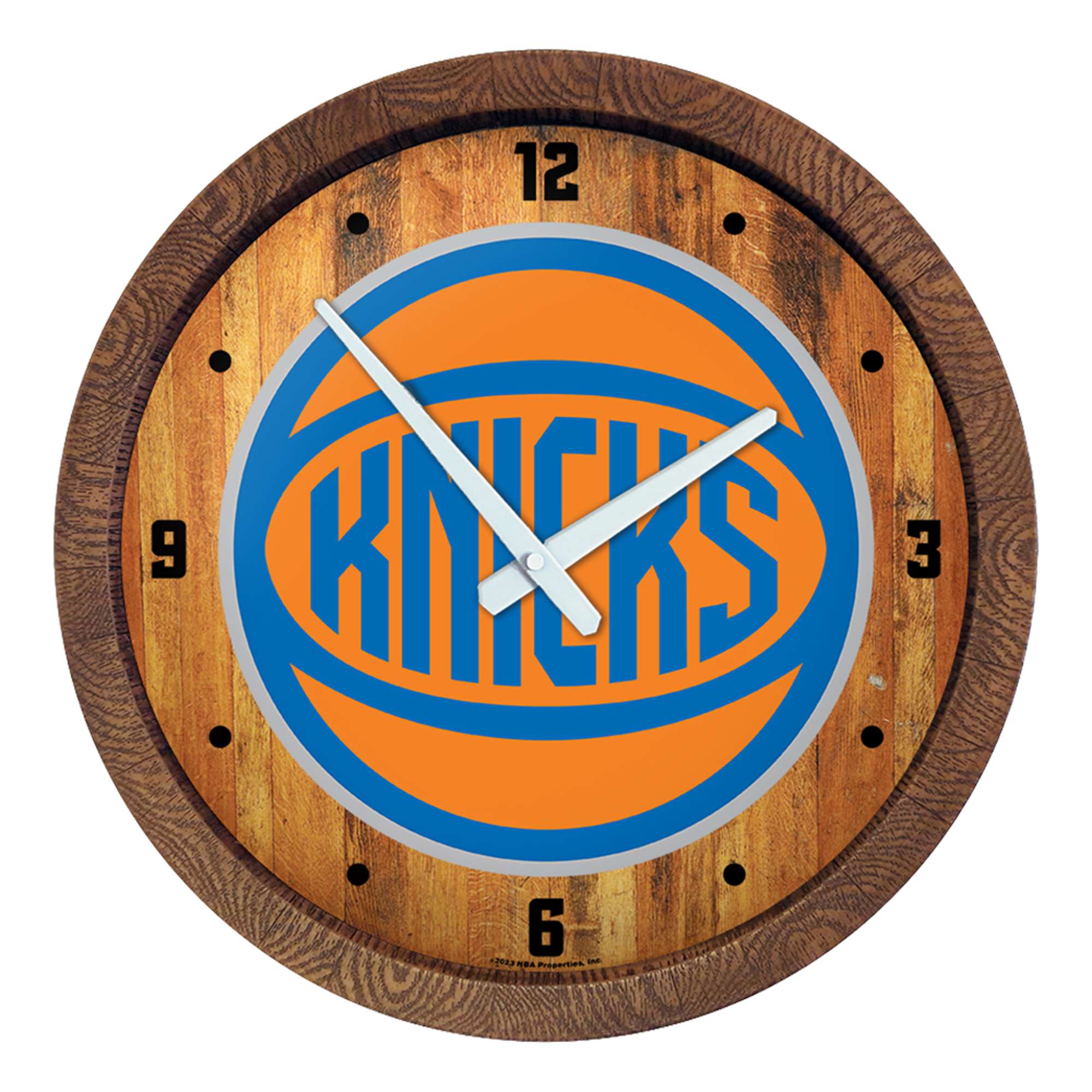 New York Knicks: Logo - "Faux" Barrel Top Clock    