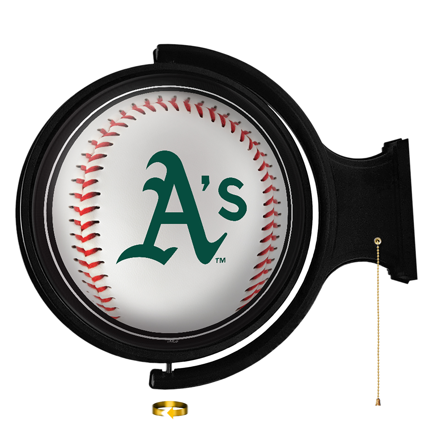 Oakland Athletics Baseball - Original Round Rotating Lighted Wall Sign  