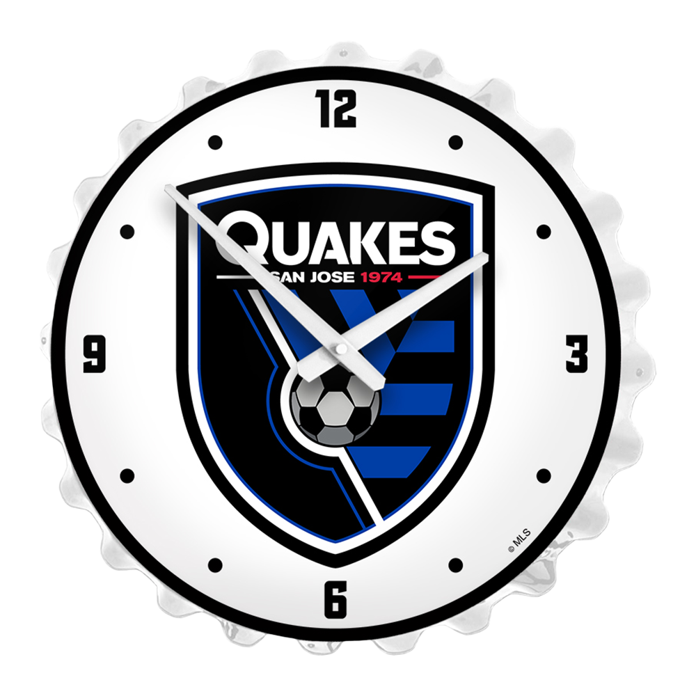 San Jose Earthquakes: Bottle Cap Lighted Wall Clock