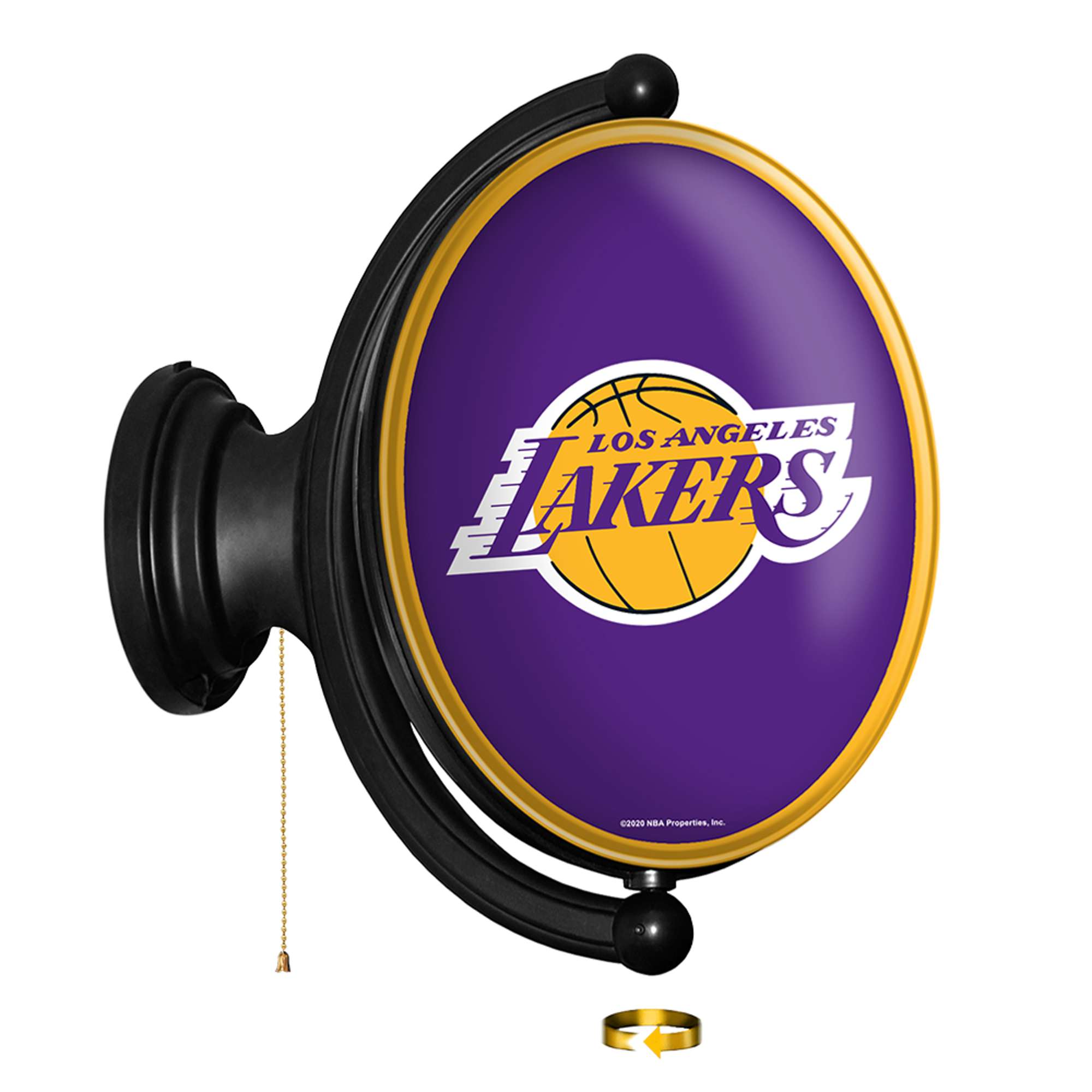 Los Angeles Lakers: Original Oval Rotating Lighted Wall Sign