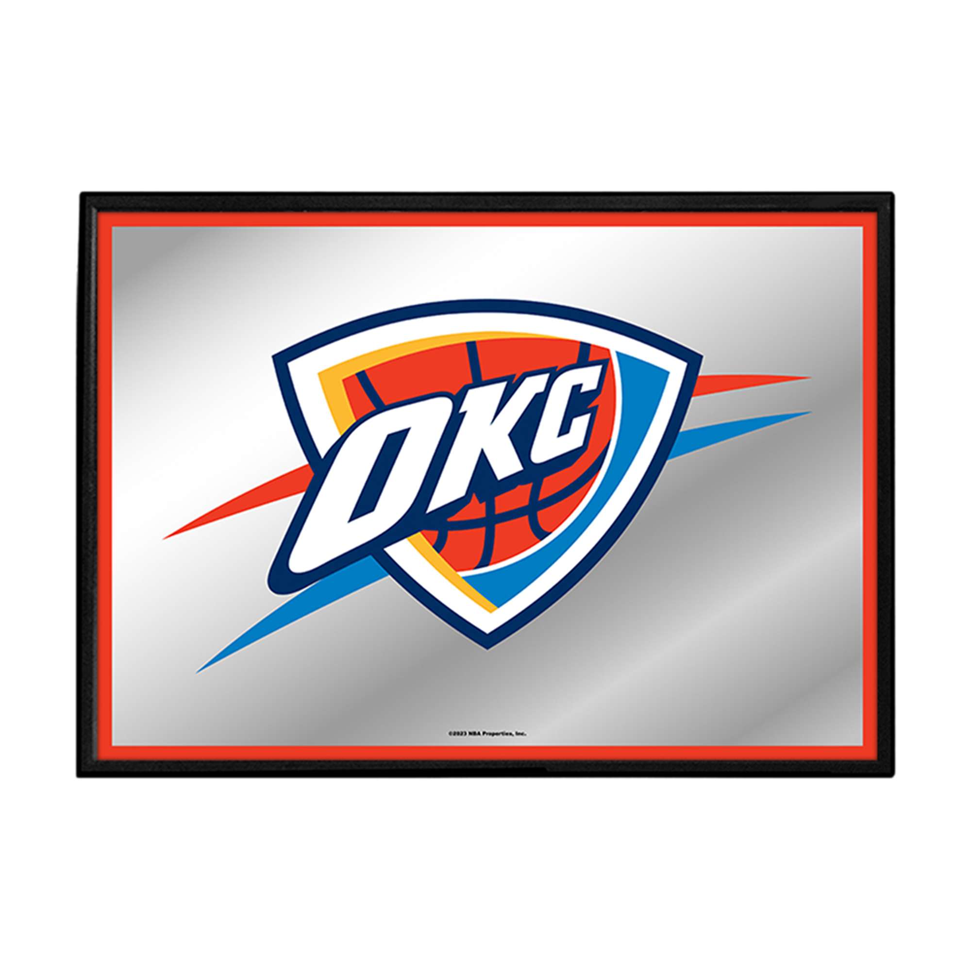 Oklahoma City Thunder: Framed Mirrored Wall Sign