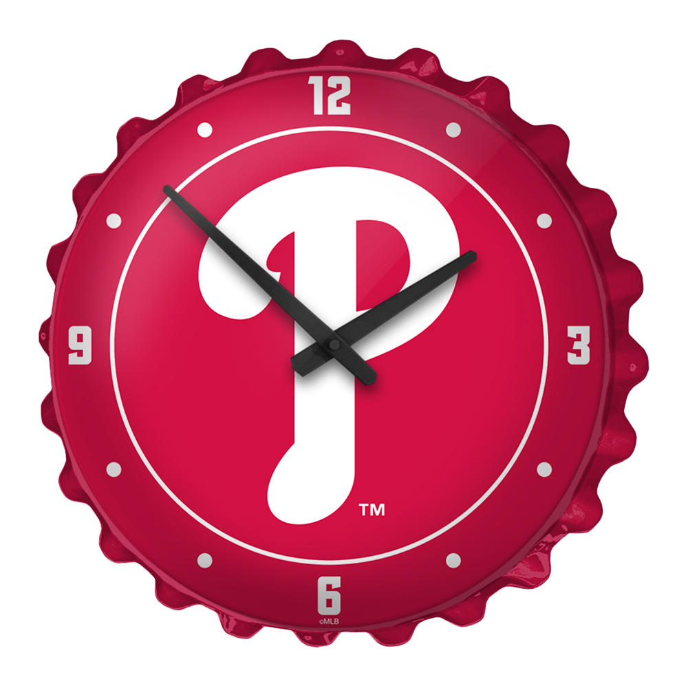 Philadelphia Phillies Logo - Bottle Cap Wall Clock  