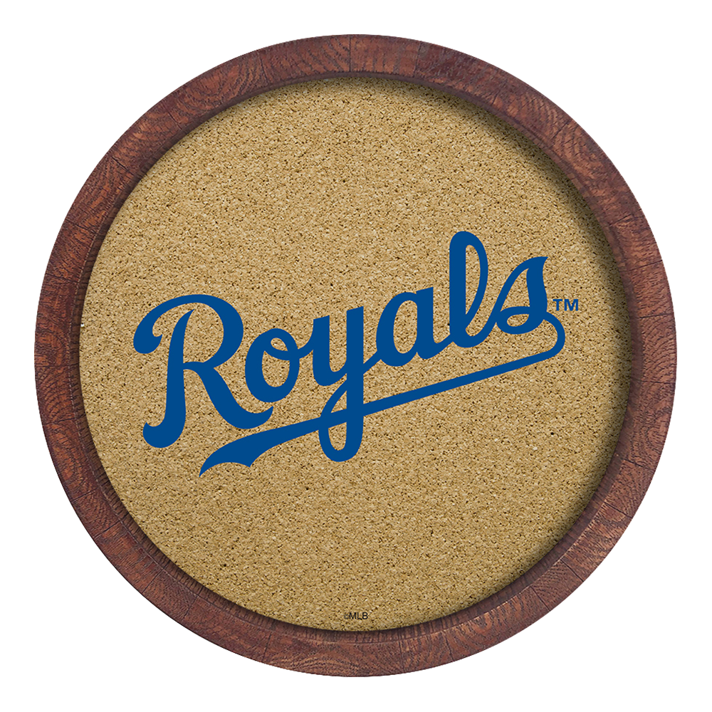 Kansas City Royals "Faux" Barrel Framed Cork Board  