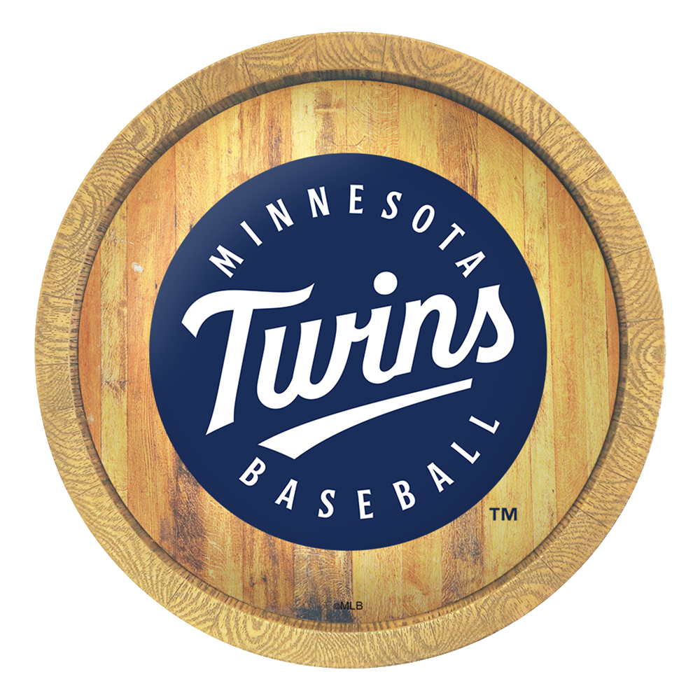 Minnesota Twins "Faux" Barrel Top Sign  