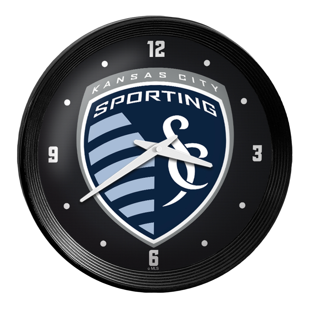 Sporting Kansas City: Ribbed Frame Wall Clock