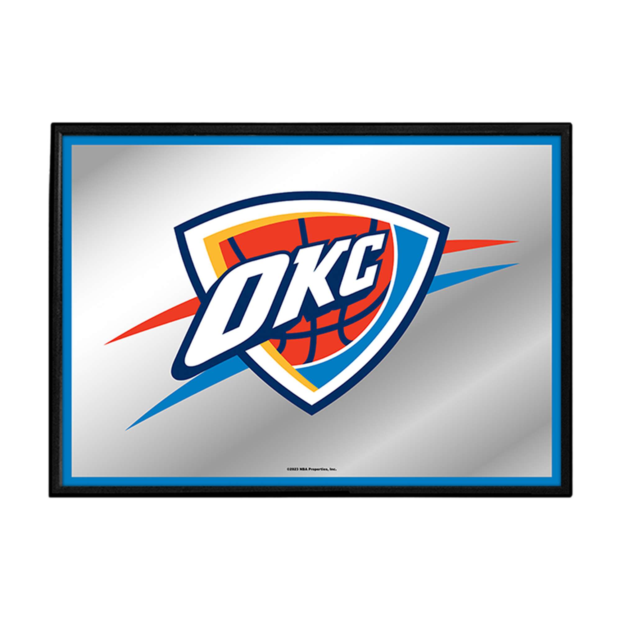 Oklahoma City Thunder: Framed Mirrored Wall Sign