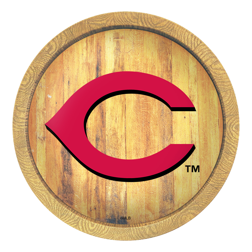 Cincinnati Reds Logo - "Faux" Barrel Top Sign  