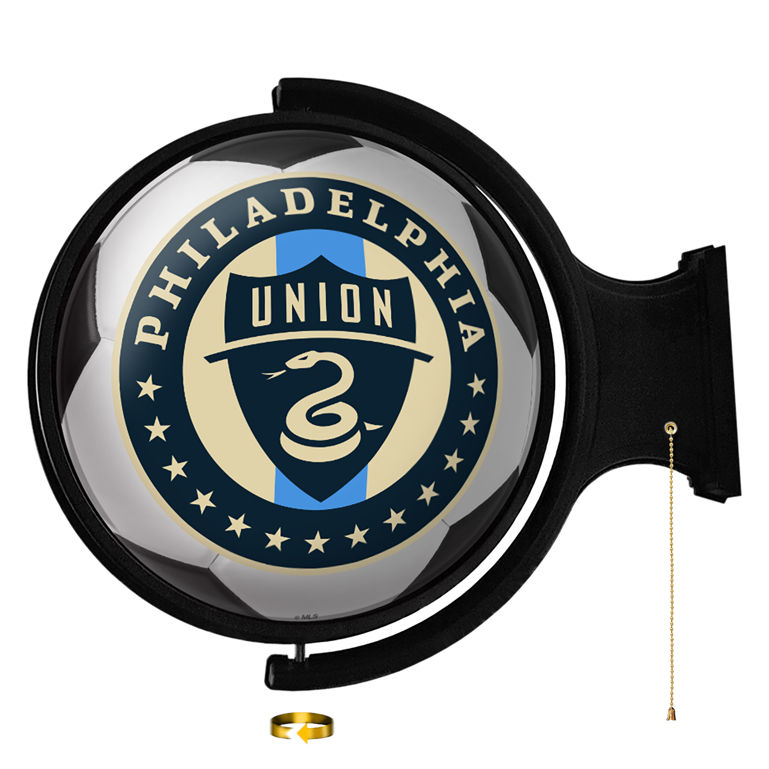 Philadelphia Union: Soccer Ball - Original Round Rotating Lighted Wall Sign