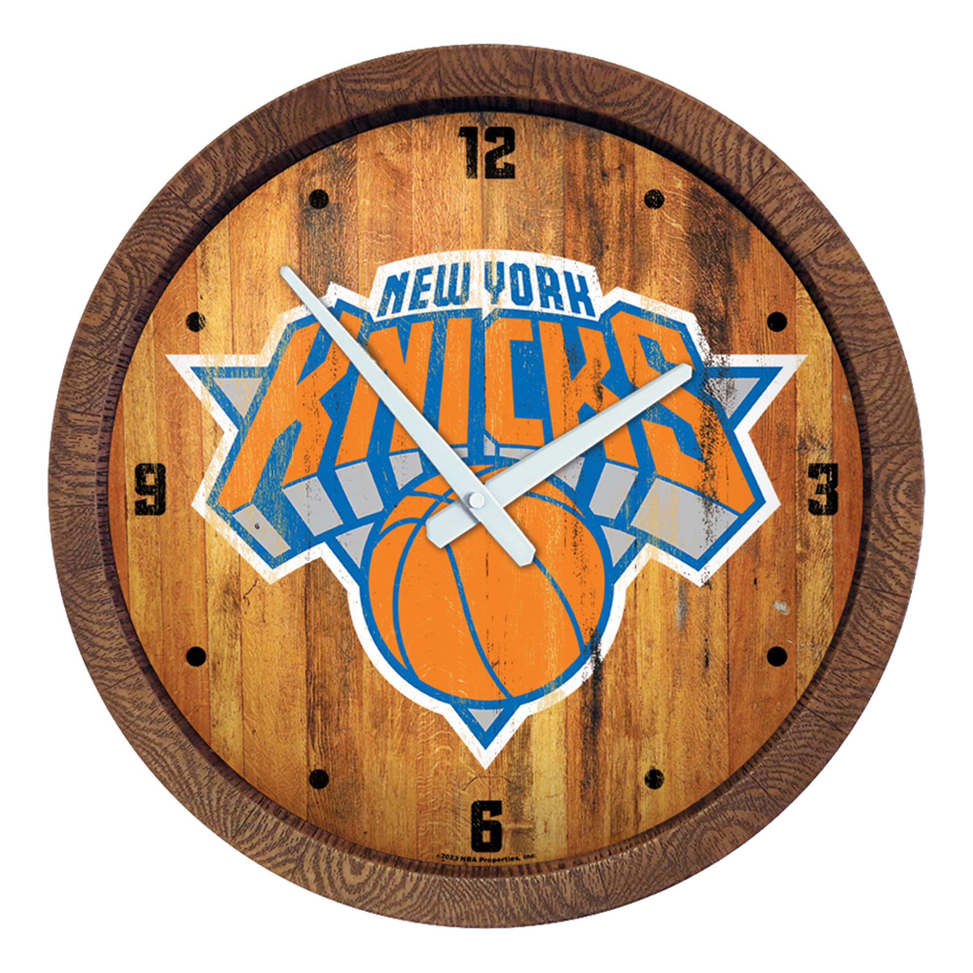 New York Knicks: "Faux" Barrel Top Clock    
