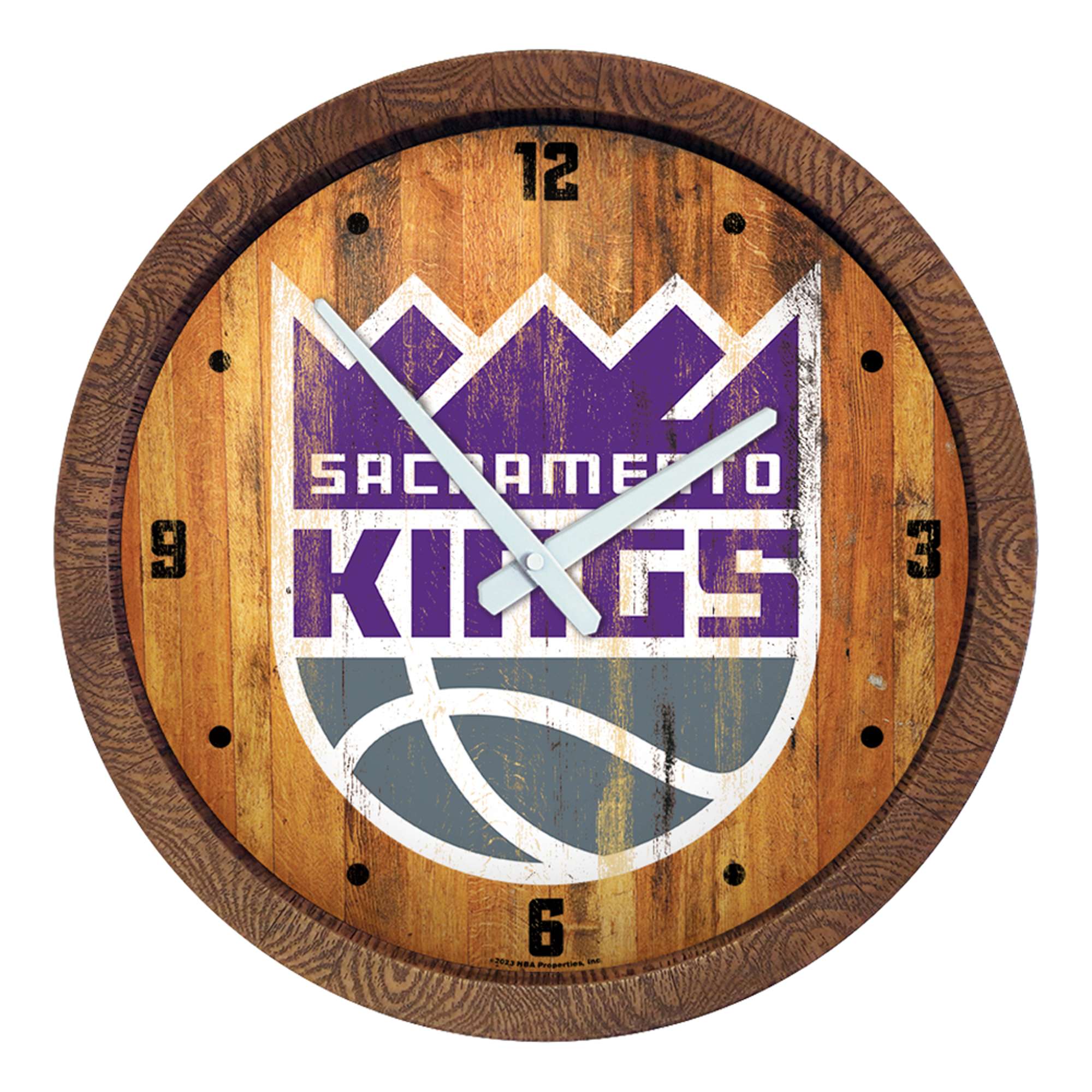 Sacramento Kings: "Faux" Barrel Top Clock  