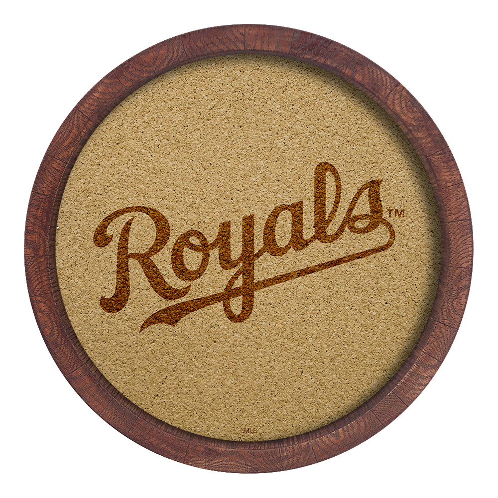 Kansas City Royals "Faux" Barrel Framed Cork Board  