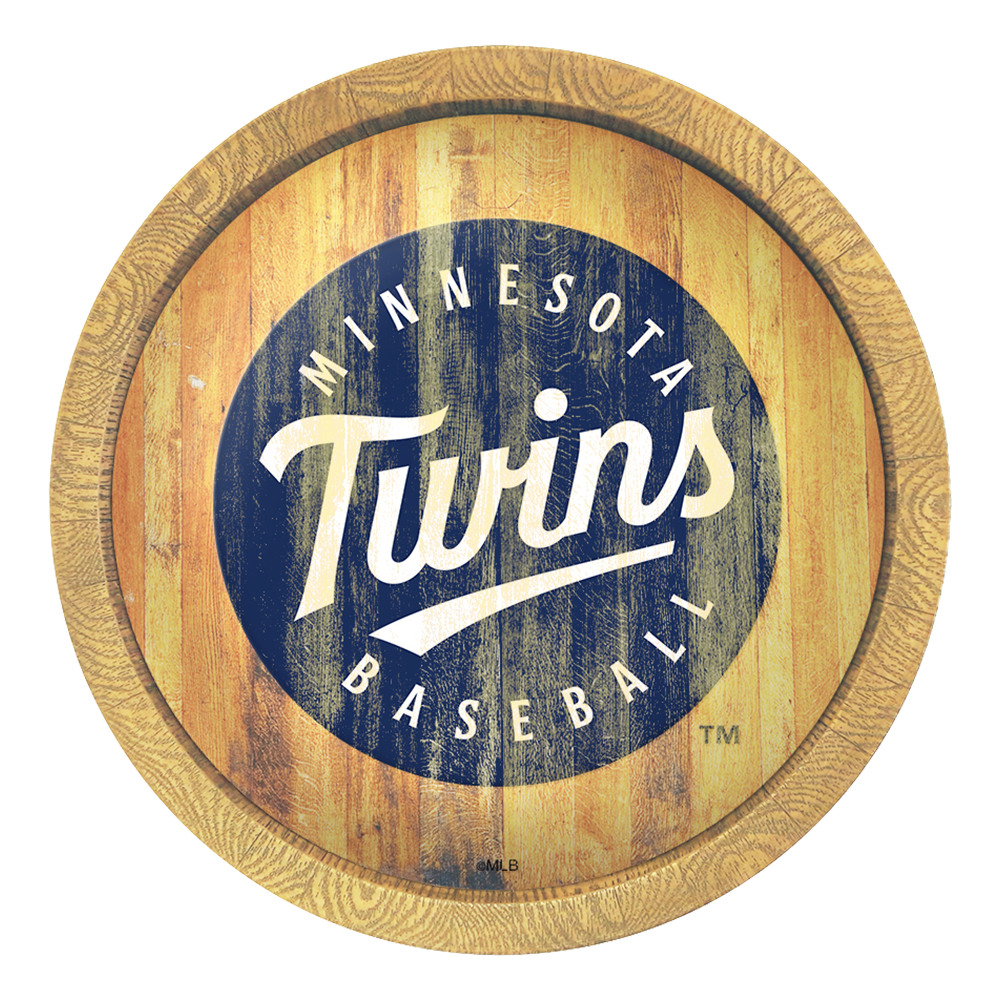Minnesota Twins Weathered "Faux" Barrel Top Sign  