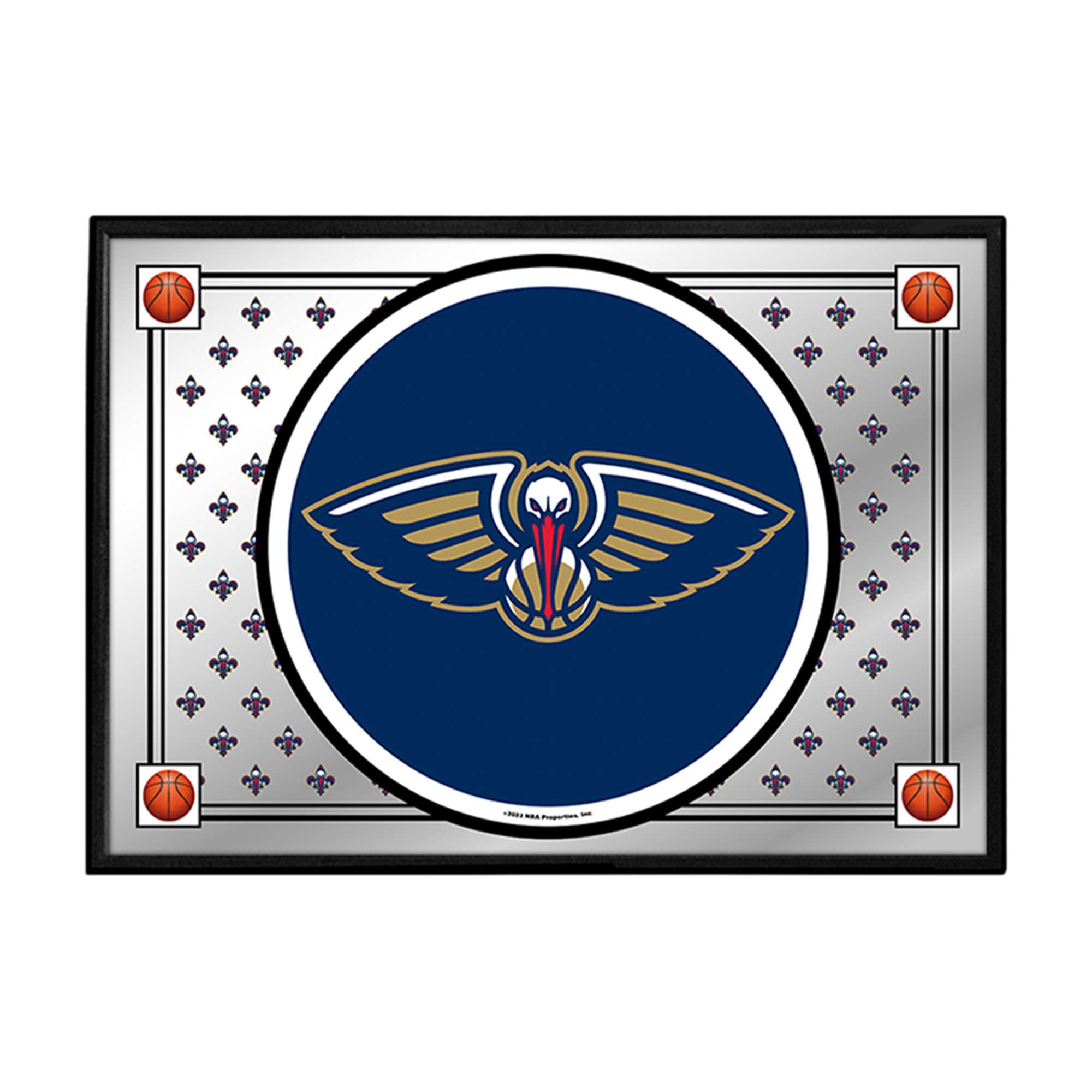 New Orleans Pelicans: Team Spirit - Framed Mirrored Wall Sign