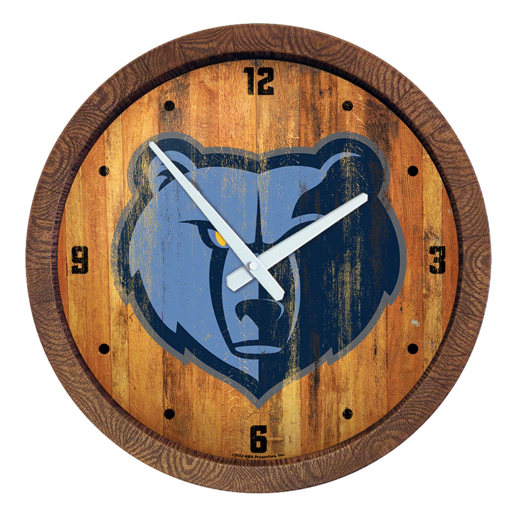 Memphis Grizzlies: "Faux" Barrel Top Clock    