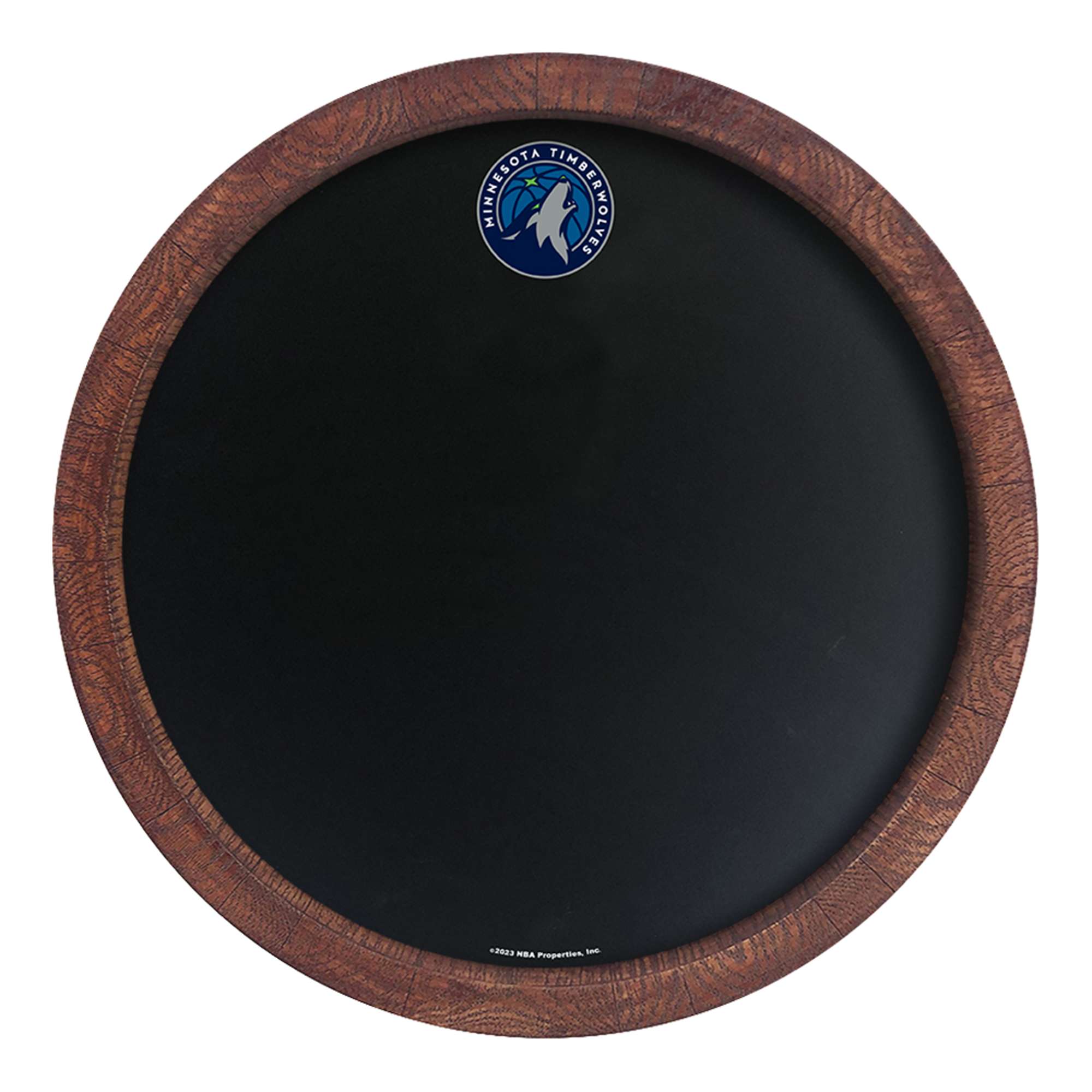 Minnesota Timberwolves: "Faux" Barrel Framed Chalkboard    