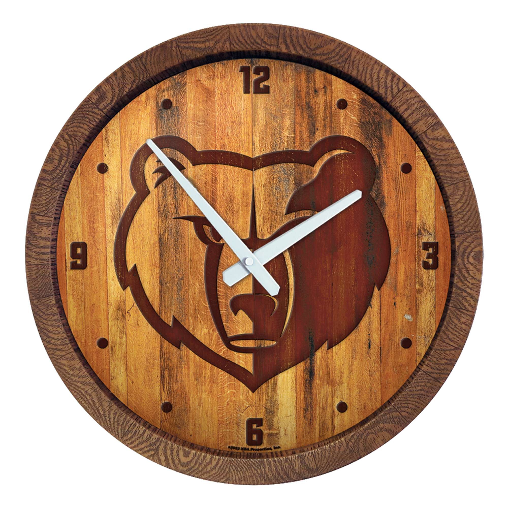 Memphis Grizzlies: "Faux" Barrel Top Clock    