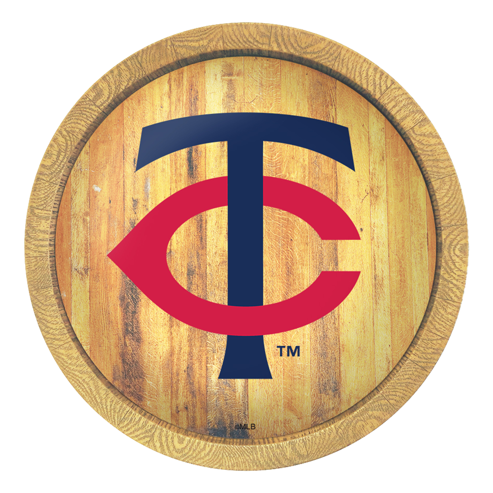 Minnesota Twins Logo - "Faux" Barrel Top Sign  