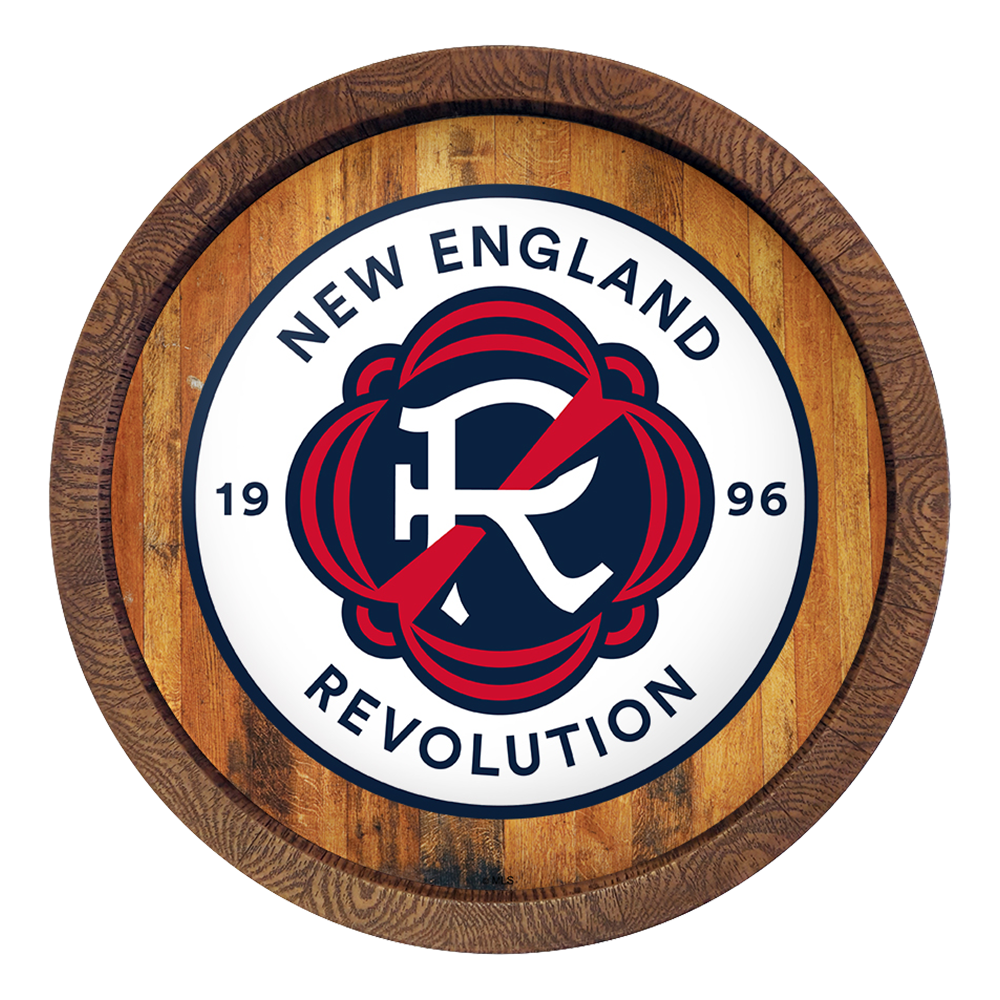 New England Revolution: "Faux" Barrel Top Sign Halloween Decoration 