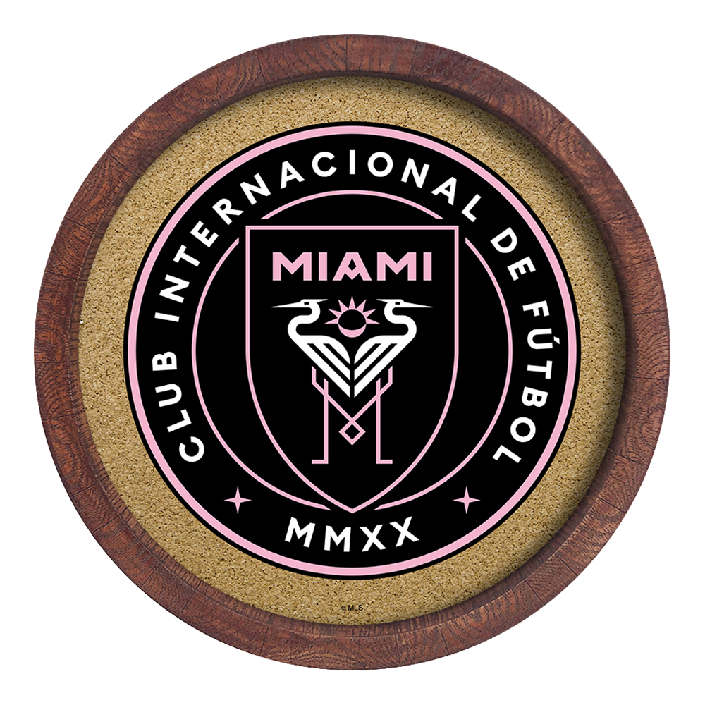 Inter Miami CF: "Faux" Barrel Framed Cork Board  