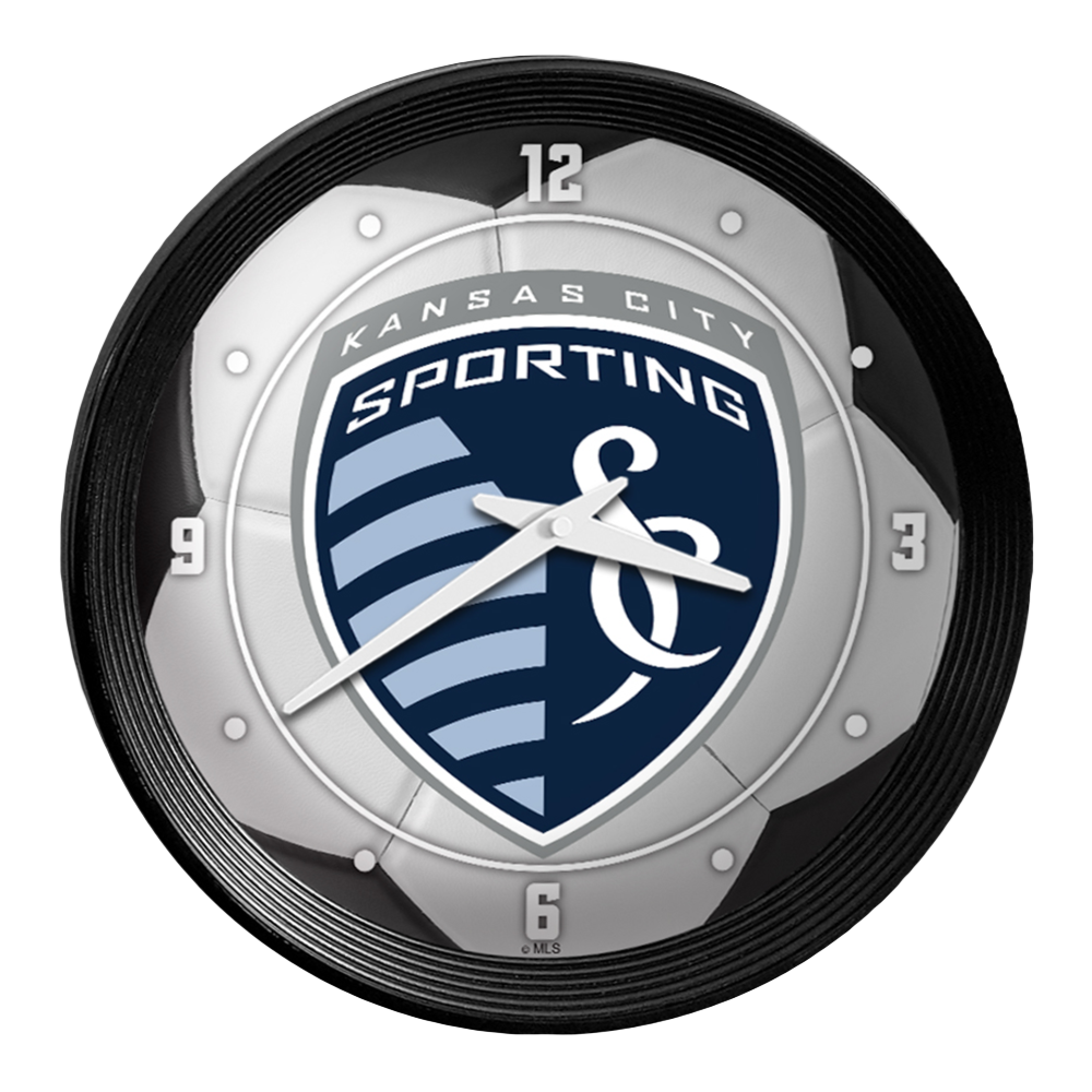 Sporting Kansas City: Soccer Ball - Ribbed Frame Wall Clock