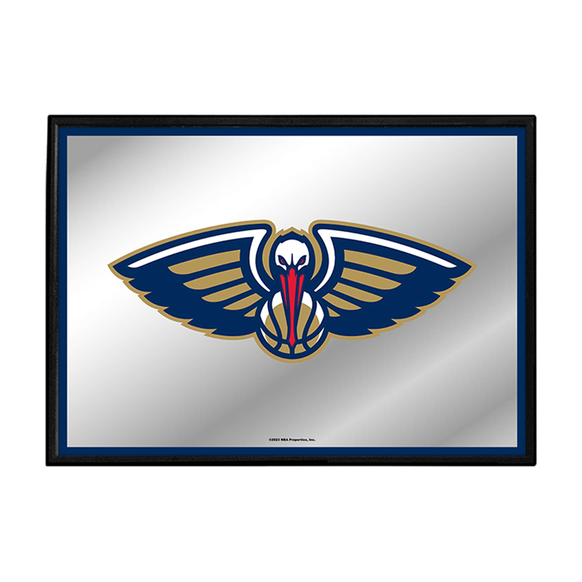 New Orleans Pelicans: Framed Mirrored Wall Sign