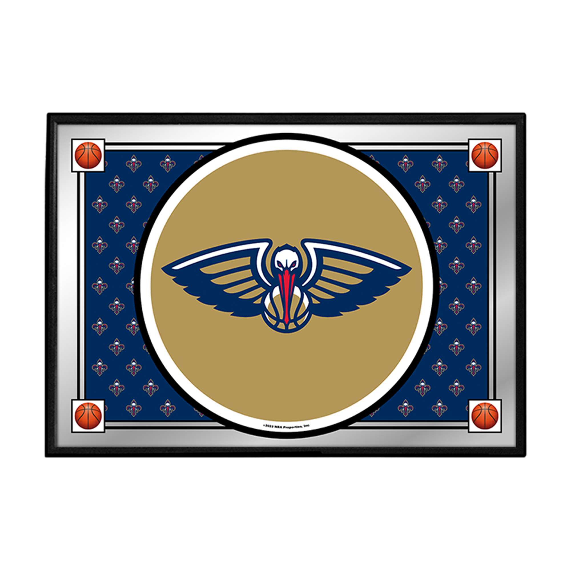 New Orleans Pelicans: Team Spirit - Framed Mirrored Wall Sign