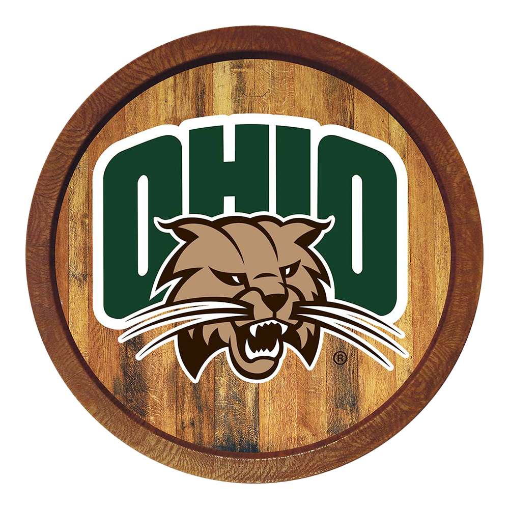 Ohio University Bobcats "Faux" Barrel Top Sign  