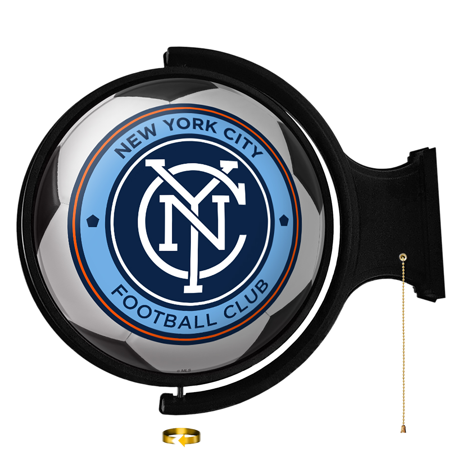 New York City FC: Soccer Ball - Original Round Rotating Lighted Wall Sign
