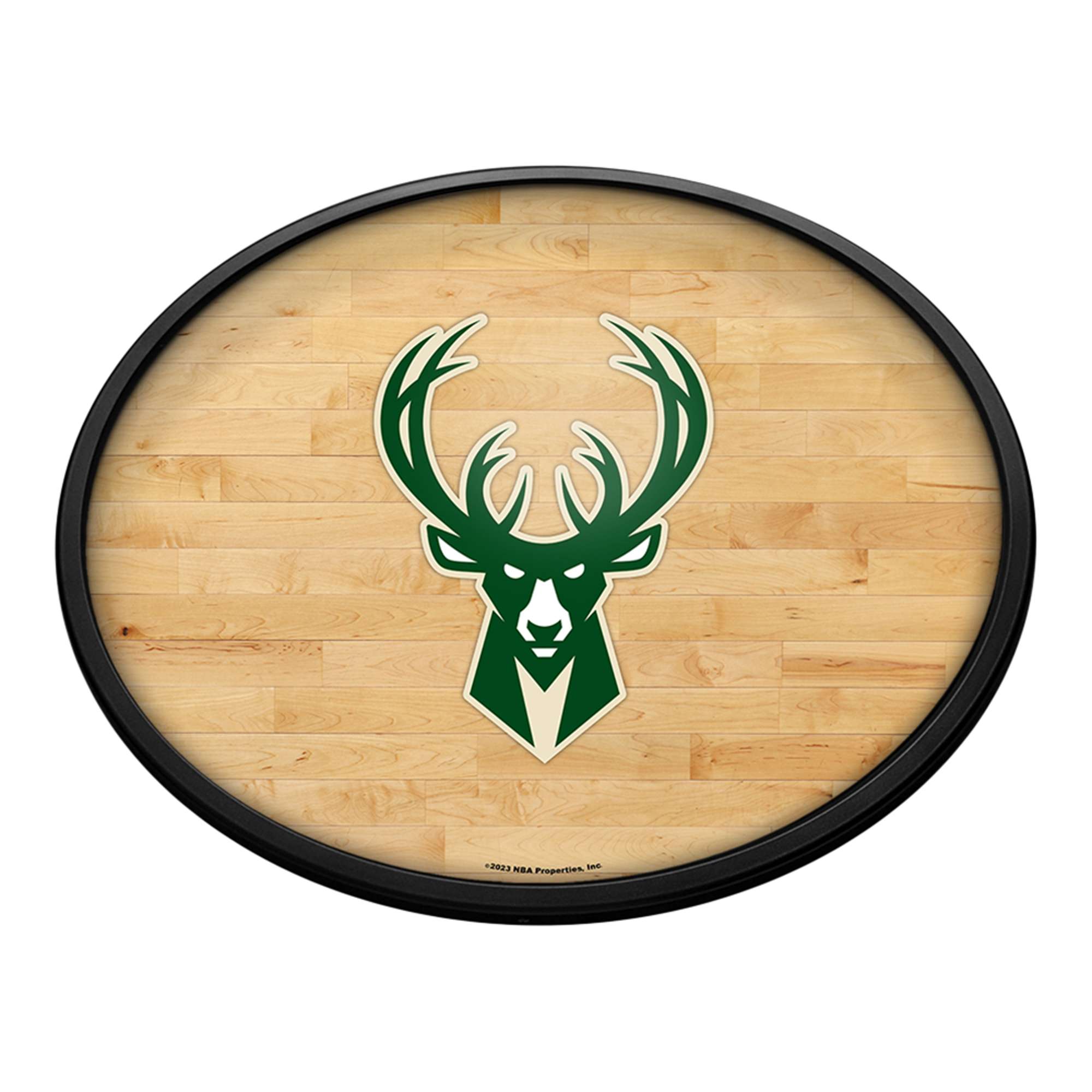Milwaukee Bucks: Oval Slimline Lighted Wall Sign    