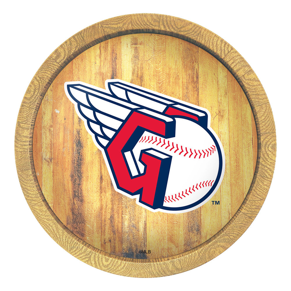 Cleveland Guardians "Faux" Barrel Top Sign  