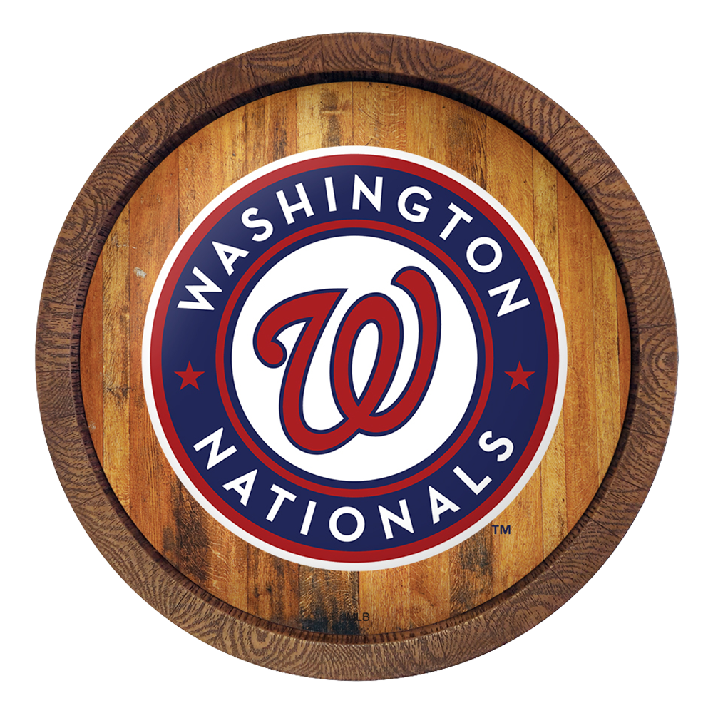 Washington Nationals "Faux" Barrel Top Sign  