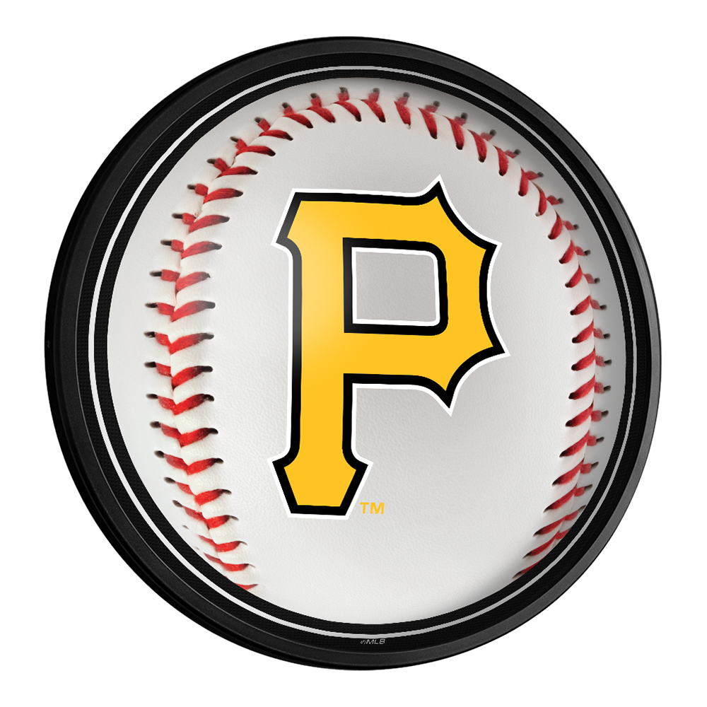 Pittsburgh Pirates Baseball - Round Slimline Lighted Wall Sign  