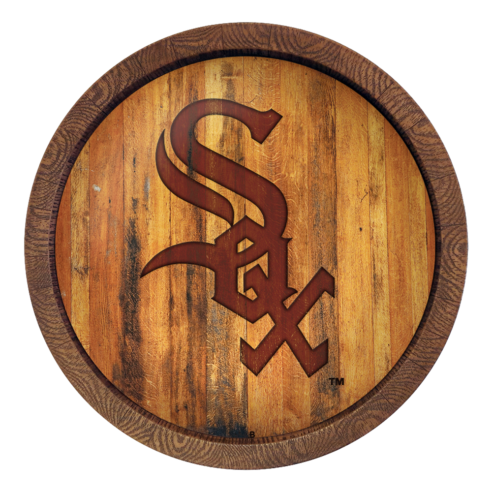 Chicago White Sox Branded "Faux" Barrel Top Sign  