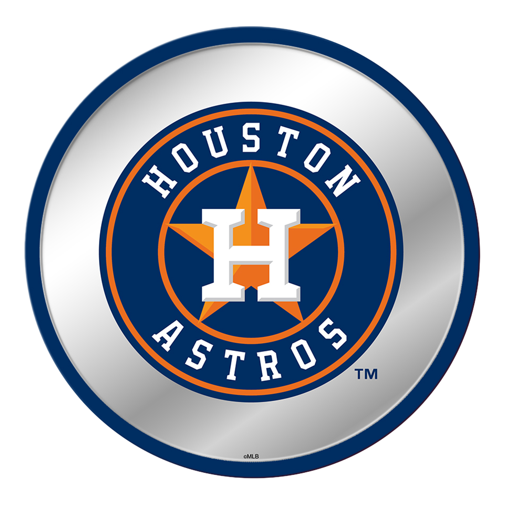 Houston Astros Modern Disc Mirrored Wall Sign  
