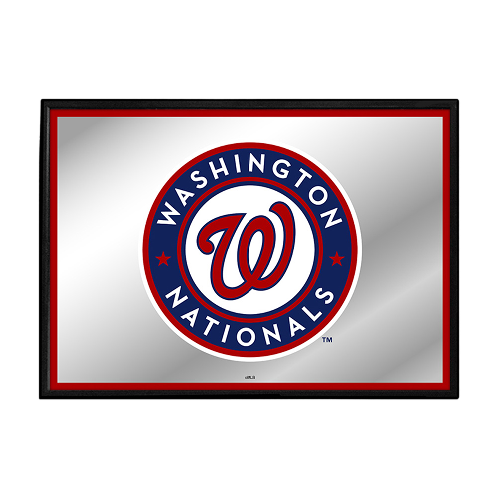 Washington Nationals Framed Mirrored Wall Sign  