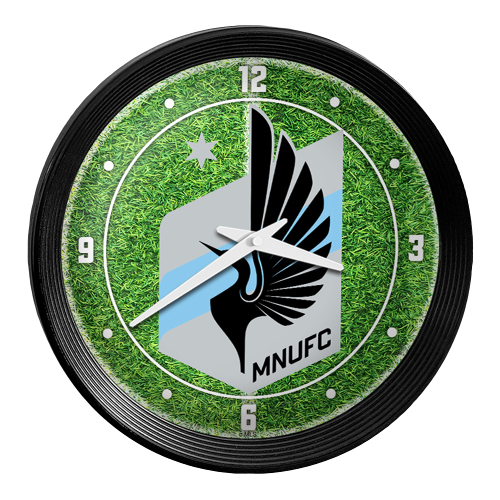 Minnesota United FC: Pitch - Ribbed Frame Wall Clock