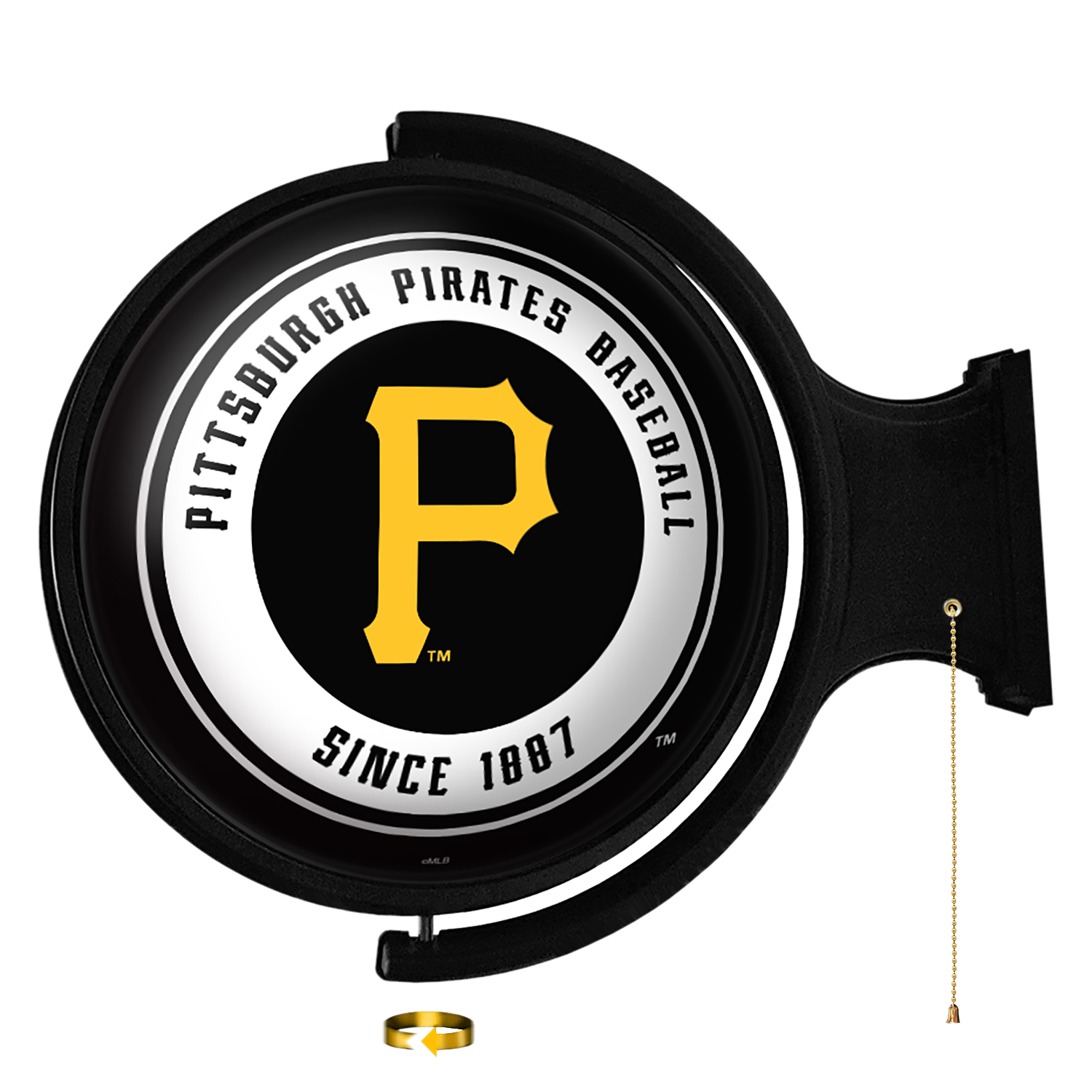 Pittsburgh Pirates Alternate Logo - Original Round Rotating Lighted Wall Sign  