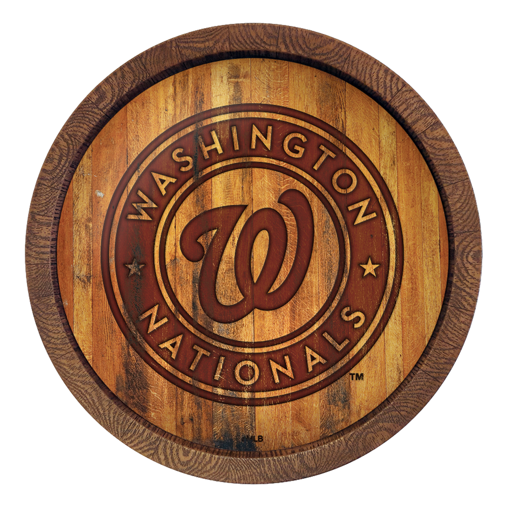 Washington Nationals Branded "Faux" Barrel Top Sign  